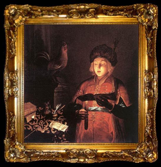 framed  Gobindram Chatera Young Man with a Candle, ta009-2